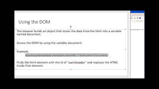 6. HTML Document Object Model (DOM)