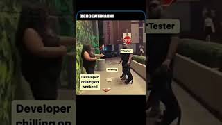 Testers with developer memes #coding #funnymemes #memecoding #devloper #programmerlife #shorts #js