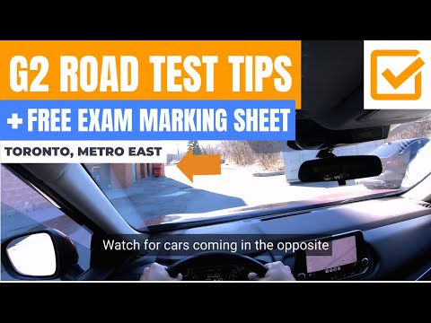 G2 ROAD TEST ROUTE ONTARIO + FREE Marking Sheet, Toronto Metro East G2 Test