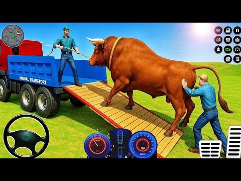 Farm Animal Transport Truck Driving - Pet Zoo Transporter Drive Simulator 3D - Android GamePlay 