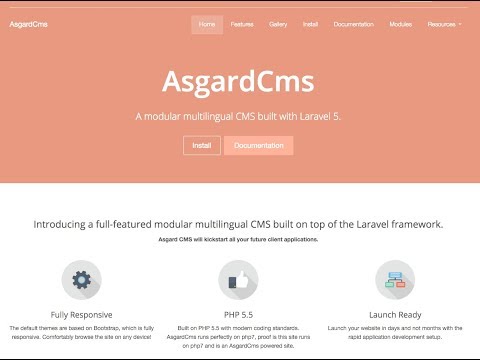 Laravel feature rich cms asgard