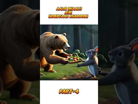 Part-4 Aalsi Bhaalu Aur Hoshiyaar Khargosh #3danimation #aicartoons #moralstories #hindikahani#viral