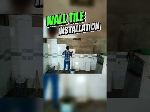 wall tile installation #shorts #shortsvedio #walltile #bathroom