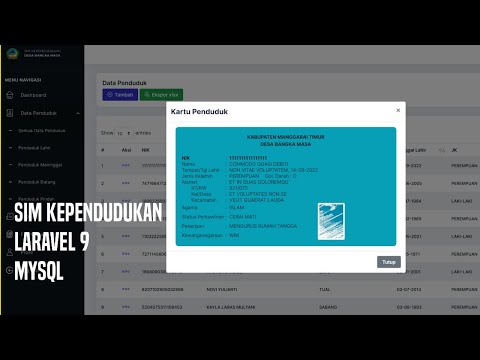 Sistem Informasi Manajemen Kependudukan [demo] - Laravel 9 - MySQL