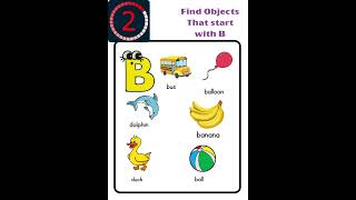 Find the objects that start with B #FindTheObjects #alphabetlearning