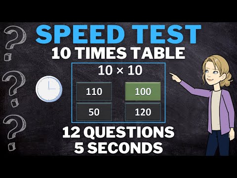 10 Times Table Quiz | Practice the 10 times table | MATH SPEED TEST