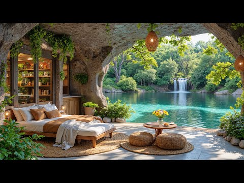 ☕ Peaceful Morning & Soft Jazz Piano | Forest Reflection, Calm Lake & Jazz for Mindful Work, Relax