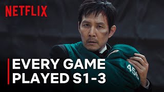 All Squid Game Challenges From Seasons 1-3 (Compilation) | Netflix [ENG SUB]