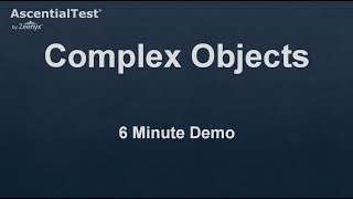 Defining Complex Objects in AscentialTest