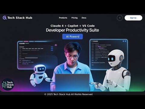 Claude 4 + Copilot + VS Code = AI Supercharged Web Development  Build a Full Template No Experiencee
