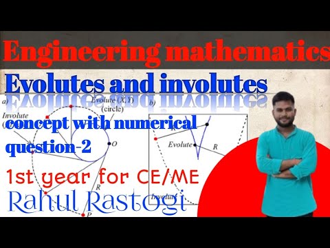 Evolutes and involutes based problem-2 (engineering mathematics) b.tech 1st sem CE/ME