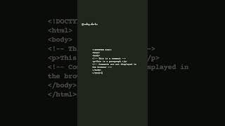 HTML comment tag example #viral #short #shorts #shortvideo #html #tags #example