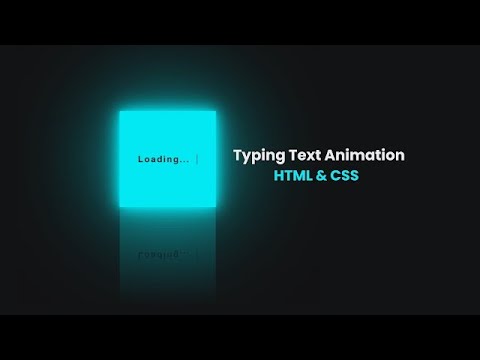 Glow Typing Text Animation Using HTML and CSS