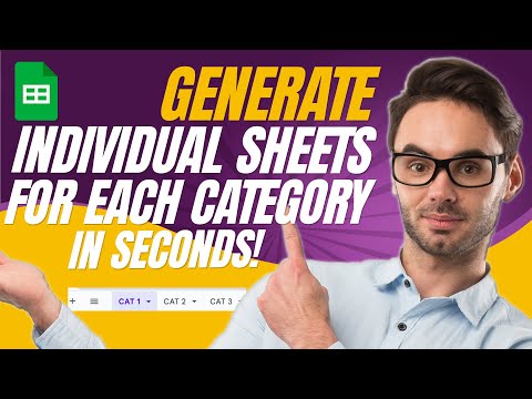 Generate Individual Google Sheets by Category in Seconds!