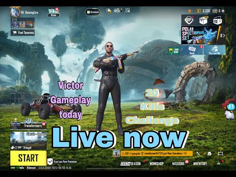 Victor 20 Kills Challenge 🔥 | BGMI Live Now! 3.9 updates #shortslive #shortsfeed #bgmilivestream