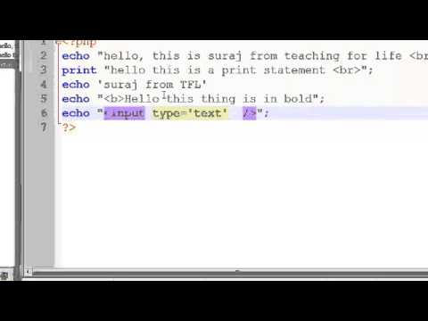Tutorial 2 Main Syntax PHP