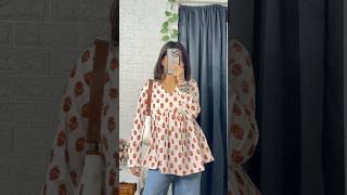 Meesho Cotton short kurti under ₹300💓 #haulvideo #shortkurti #shorts #ytshorts