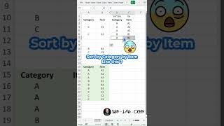 Function - SORTBY Two criteria  #masterexcel #leanexcel #microsoftexcel #exceltricks #excelcourse