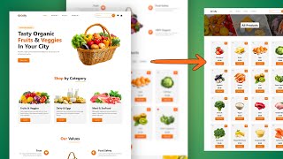 Multipage Grocery Website with React & Tailwind CSS | Beginner-Friendly React Project