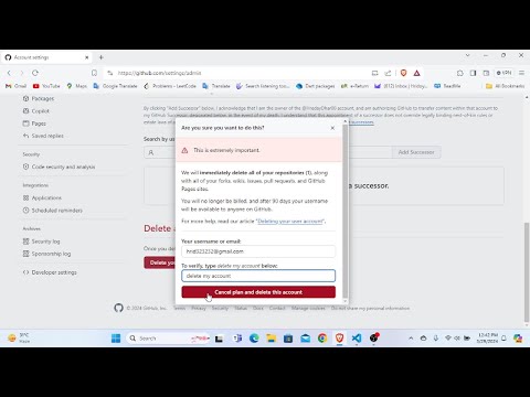 How to delete github account.