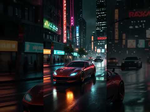 Cyberpunk Racing Cityscape: AI generated view & Synthwave Soundtrack  #cyberpunk #racing #synthwave