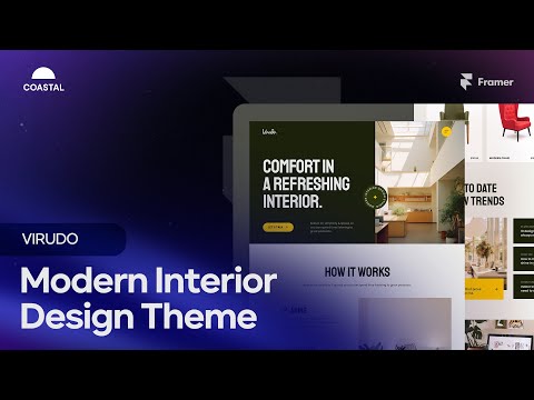 Interior Design Framer Theme - Virudo Preview