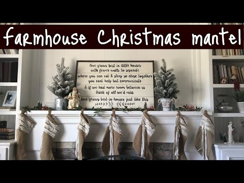 Farmhouse Christmas Mantle/DIY & Decor Challenge
