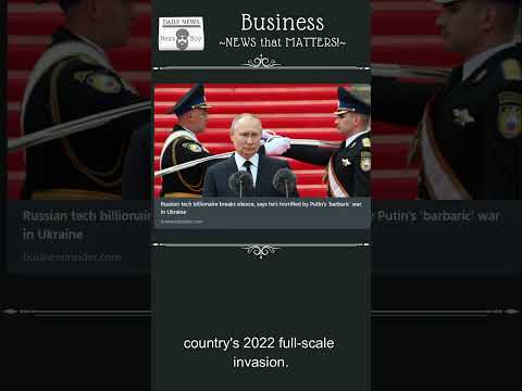 Russian tech billionaire breaks silence