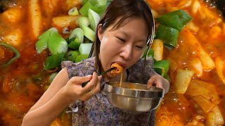걸걸걸이랑 시골에서 하루종일 삼겹살 비빔국수 치즈떡볶이 꽈리고추튀김 해먹는 브이로그