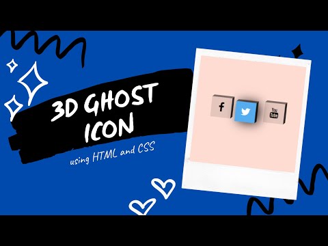 3D Ghost Icons Design Using HTML AND CSS