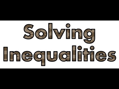 Solving Inequalities