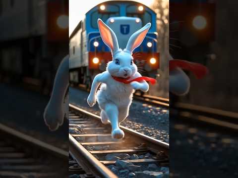 Rabbit Saves the Cat! | Unbelievable Animal Friendship.#cat #animation #animals #cute #kitty #shorts