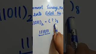 How to Convert Binary No. into Octal No./Study classes