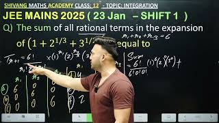 Q) If Integration ∫ ( 0 to 1 )  1/(√(3+𝑥)+√(1+𝑥)) 𝑑𝑥=𝑎+𝑏√2+𝑐√3, then 2a+3b−4c is equal to #jee