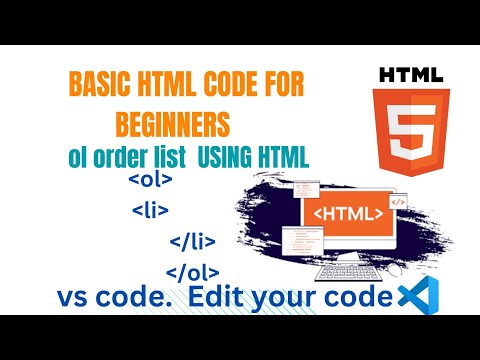 ol ordered list html | Basic html for beginners