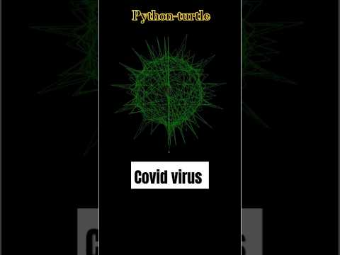 Python Turtle: COVID-19 Virus 🦠 AnimationCreative Coding Shorts #shorts #coding #programming #python