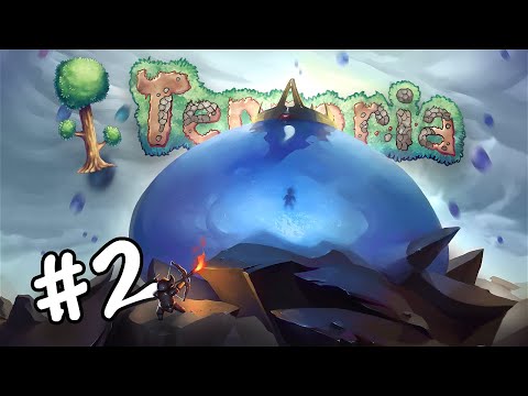Let's Play Terraria | THE KING OF SLIMES ! | FULL PLAYTHROUGH - Part 2