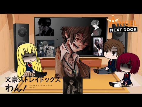 The Angel Next Door react to Amane as Dazai || Rus/Eng