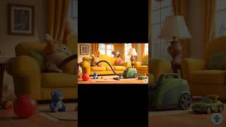 #Shorts Vacuum Cleaner Chaos – Cat vs. Mouse Prank Gone Dusty 🐱🧹🐭