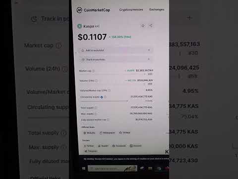 KASPA WILL 100x this Bull Market #kaspa #kaspacoin #kaspa