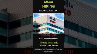 🚨 CISCO Jobs 2025 Hiring Freshers For Software Engineer. #jobsearch #subscribe #jobs
