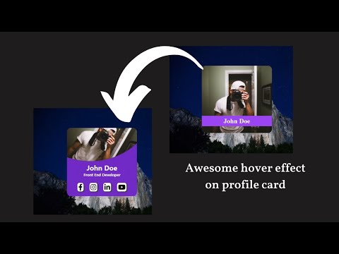 Amazing Profile Card Using Only HTML & CSS | Amazing Hover Effect On Profile Card