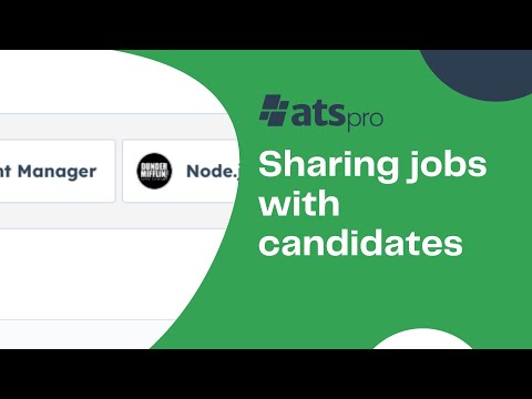 Sharing jobs with candidates