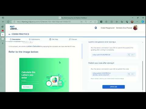CODING PRACTICE 8   Letters Calculator