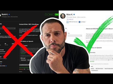 I picked random people and fixed their upwork profiles