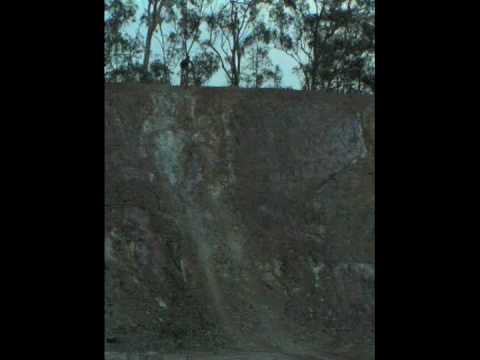 High Speed Extreme Mountain Biking Drop