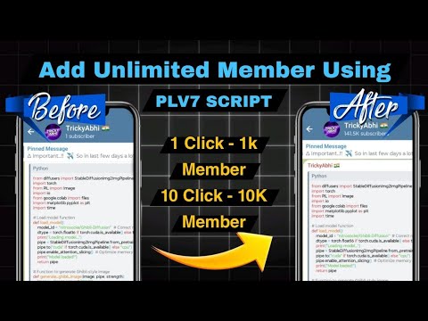 how to add unlimited members in telegram group ⚡ | Telegram Member Adder Script 2025 Latest 🔥 | PLV7