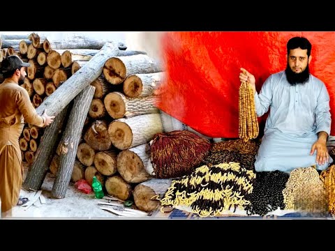 Incredible Process of Making Wooden Rosary (Tasbih) in Faxing | Amazing Woodworking Tool Ideas