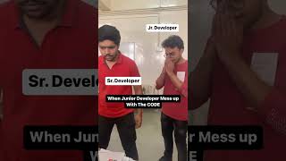 When Junior Developer mess up with the code. #reels #shorts