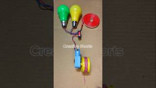 Running a Metal Gear Motor Powering Into Neon Strip Light and Two LED Light _ DC Motor #dcmotor